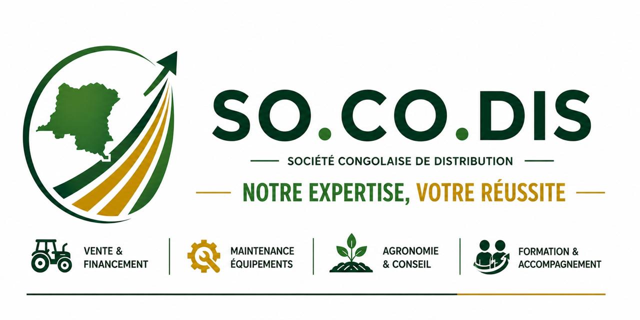 le nom de la marque SOCODIS , nous sommes distributeur de matériel agricole avec les marques de tracteur Deutz fahr , équipements de travail du sol Nardi sous la marque SELCI , partenariat financier avec la banque EQUITY BCDC , service aprés vente , formation et gestion de projets